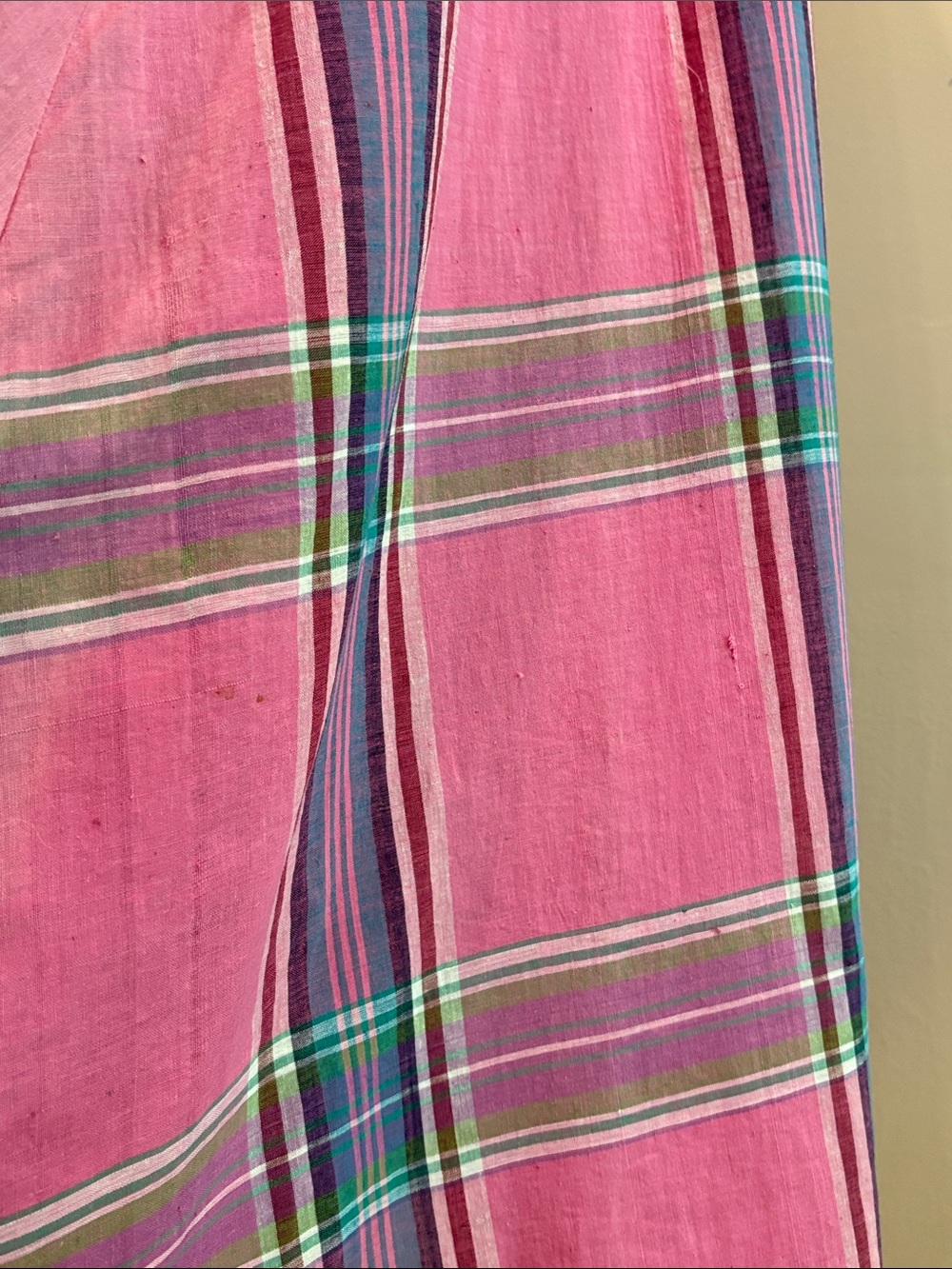 Vintage Ralph Lauren Blue Label 80s Pink Plaid Sleeveless Top + Maxi Skirt Set - Picture 8 of 16